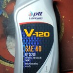 น้ำมันเครื่องดีเซล - เบนซิน PTT V120 sae 40 ขนาด 1 ลิตร