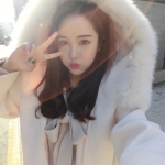 โค้ทกันหนาวพร้อมฮู้ดนาวผ้าวูลสไตส์เกาหลี