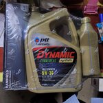 น้ำมันเครื่องดีเซล PTT Dynamic Commonrail Synthetic5w-30 สังเคราะห์ 100% ขนาด 6+1=7 ลิตร แถมเครื่องดูดฝุ่น