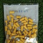 T.LUG : หางปลาตัวผู้เสียบเเบน-หุ้ม V6-7B (Yellow)