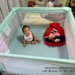 คอกกั้นเด็กผ้าตาข่าย Safezone 3ฟุต 120*120ซม และเบาะรองคลาน