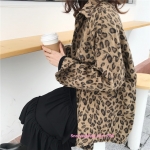 เสื้อโปโลกันหนาวทรงโอเวอร์ไซส์ลายเสื้อดาว ฟรีไซส์รองอก 35" ถึง 50 นิ้ว