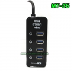 MAGICTECH MT-26 Magictech HUB USB 4Port USB3.0/2.4A/5Gb สีดำ MT26 110X44X24mm. HB-4P-MT-26BK3
