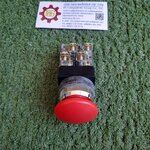 Tend : สวิช์กดไม่ล็อกดอกเห็ด 25mm 1NO+1NC -แดง