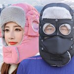 เซ็ทกันหนาว 3 ชิ้น ของผุ้ใหญ่ใส่ได้ทั้งผู้ชายและผู้หญิง หมวก+หน้ากาก+แว่นตา เซ็ทลุยหิมะกันหนาวใส่ติดลบ กันน้ำ กันลม มาพร้อม 6 เฉดสี