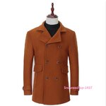 Out of Stock เสื้อโค้ทขนสัตว์กระดุมสองแถวหน้า สไตล์แบบหนุ่มๆอังกฤษงานดีเกรดพรีเมี่ยมลิมิเต็ดจำนวนจำกัด