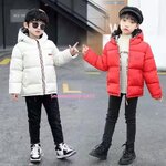 เสื้อขนเป็ดเด็กเล็กถึงเด็กโตกันหนาวใส่ติดลบ ผ้าเคลือบสารสะท้อนหยดน้ำลุยหิมะไม่เปียก ใส่ได้ 2 ด้าน มี 3 สี ไซ 90 ถึง 150