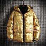 เสื้อขนเป็ดผู้ชายทรงเบสิคโอเวอร์ไซส์สีพื้นมีฮู้ดใส่กันหนาวติดลบ 40 มีให้เลือก 5 สีไซส์เยอะถึง 5XL