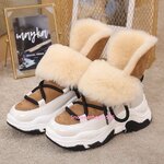 รองเท้าบูธที่สุดของรองเท้ากันหนาวลุยหิมะ หรือใส่แฟชั่นทั่วไป งานพรีเมี่ยมหนังแกะบวกขนแกะหนานุ่มใส่สบายหรูหราไม่ซ้ำใครมี 2 สี