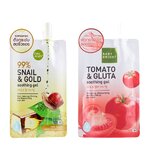 (1ซอง) Baby Bright Snail & Gold / Tomato & Gluta Soothing Gel เบบี้ ไบร์ทซูทติ้งเจล 50 กรัม