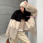 Fur Coat Hi-End โค้ทขนเฟอร์ใส่กับอะไรก็สวย หรูหรา เสื้อคลุมพร้อมซับในหนาแต่งสีตัดกัน 3 สี ใส่กันหนาว กันลมได้ดี กันหนาวติดลบได้ถึง ลบ 10 องศา