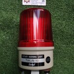 TEND : TWLW-10L7R ไฟหมุน, ฝาลายเส้น, 100 mm, LED, 24V, สีแดง