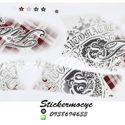 Sticker YAMAHA Fiore ปี 2011 รุ่น1 COOL ติดรถสี ขาวแดง(เคลือบเงา) สติ๊กเกอร์ ติดรถมอเตอร์ไซค์ ยามาฮ่า ฟีโอเร่