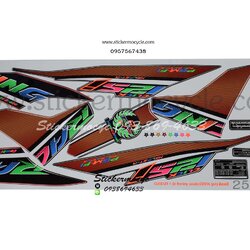Sticker HONDA CLICK 125 i ปี 2014 รุ่น12 (ลายแต่ง) ติดรถสี แดง ดำ (เคลือบเงาแท้) สติ๊กเกอร์ ติดรถมอเตอร์ไซค์ ฮอนด้า คลิ๊ก 125ไอ