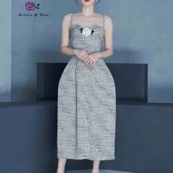 BRAND :: AMY Detail >> Dress เดรสสายเดี่ยวแสนสวย รุ่นนี้ไฮโซมากแม่ งานเรียบแต่หรู ลวดลายของผ้าสวยดูดีดูแพง เป็นผ้าทออย่างดีนะคะ