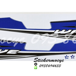 Sticker HONDA Wave 100 X ปี2007 รุ่น3 ติดรถสีเงิน ดำ(เคลือบเงา) สติ๊กเกอร์ ติดรถมอเตอร์ไซค์ ฮอนด้า เวฟ
