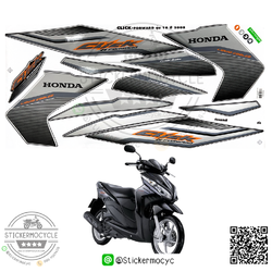 Sticker HONDA CLICK i ปี 2008 รุ่น10 ติดรถสี ดำ (เคลือบเงาแท้) สติ๊กเกอร์ ติดรถมอเตอร์ไซค์ ฮอนด้า คลิ๊ก ไอ