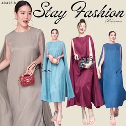 MiRRoRSiSTER’s Fenda Cape and Poncho Dress•• เดรสทรงโมเดิร์น สวยและมีความเก๋ ดีไซน์สุดชิค แพทเทรินใส่ง่าย รุ่นนี้ใช้ผ้าเปลืองมาก เนื้อผ้าสวยใส่สบายมากๆ ดีไซน์เหมือนมีผ้าคลุมไหล่อำพรางแขน ตัวเดรสเป็นแขนกุด มีซิปด้านหลัง..ใส่แล้วไม่ร้อนเพราะเนื้อผ้าเนื้อดีใ