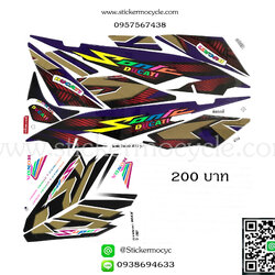 Sticker HONDA Sonic 125 ปี2013 รุ่น1 DUCATI ติดรถสี ม่วง (เคลือบเงา) สติ๊กเกอร์ ติดรถมอเตอร์ไซค์ ฮอนด้า โซนิค
