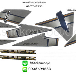 Sticker HONDA CLICK 125 i ปี 2014 รุ่น10 ติดรถสี น้ำเงิน (เคลือบเงา) สติ๊กเกอร์ ติดรถมอเตอร์ไซค์ ฮอนด้า คลิ๊ก ไอ