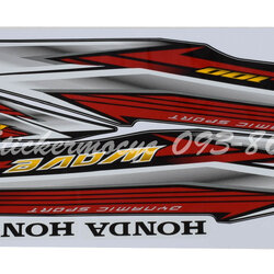 Sticker HONDA Wave 100 ปี2016 รุ่น20 ติดรถสีขาว ดำ(เคลือบเงาแท้) สติ๊กเกอร์ ติดรถมอเตอร์ไซค์ ฮอนด้า เวฟ