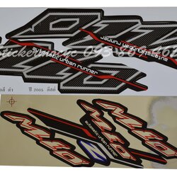 Sticker YAMAHA Mio ปี 2005 รุ่น 5 Z ติดรถสี ดำ (เคลือบเงา) สติ๊กเกอร์ ติดรถมอเตอร์ไซค์ ยามาฮ่า มีโอ