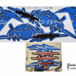 Sticker YAMAHA Mio ปี 2007 รุ่น12 Z ติดรถสี น้ำเงิน(เคลือบเงา) สติ๊กเกอร์ ติดรถมอเตอร์ไซค์ ยามาฮ่า มีโอ
