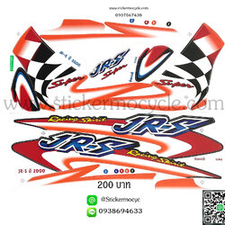 Sticker YAMAHA JRS ปี 2000 ติดรถสี แดง (เคลือบเงา) สติ๊กเกอร์ ติดรถมอเตอร์ไซค์ ยามาฮ่า เจอาร์เอส