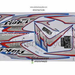 Sticker HONDA CLICK i ปี 2011 รุ่น21 ติดรถสีน้ำเงิน (เคลือบเงา) สติ๊กเกอร์ ติดรถมอเตอร์ไซค์ ฮอนด้า คลิ๊ก ไอ