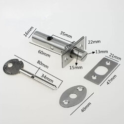 กุญแจล็อคช่องชาร์ป ขนาด 60 mm