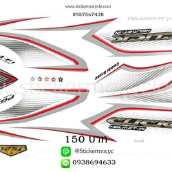 Sticker HONDA CLICK 125 i ปี 2012 รุ่น5 (IDLING STOP) ติดรถสี ขาว เทา (เคลือบเงา) สติ๊กเกอร์ ติดรถมอเตอร์ไซค์ ฮอนด้า คลิ๊ก ไอ