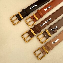 เข็มขัดหนังแท้ leather belt รุ่นนี้เกรดพรีเมี่ยมเท่านั้น เกรดหนังนุ่มมืออย่างดี อ่ะไหล่เกรดแบรนด์ โทนสีวินเทจคลาสสิคสุดๆ บอกเลยงานดีใส่ทนใส่นานแน่นอนคร่าาาา