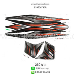 Sticker Yamaha Nouvo 135 Elegance รุ่น4 ปี 2011 ติดรถสี ดำ เทา (เคลือบเงา) สติ๊กเกอร์ติดมอไซค์ ยามาฮ่า นูโว