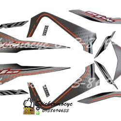 Sticker YAMAHA MIO ปี 2010 รุ่น 22 Z ติดรถสี ดำ เทา (เคลือบเงา) สติ๊กเกอร์ 3M แท้ สติ๊กเกอร์ติดมอไซค์ ยามาฮ่า มีโอ