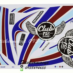Sticker HONDA SCOOPY I ปี2016 รุ่น 22 CUP 12 ติดรถสี ขาว(เคลือบเงาแท้) สติ๊กเกอร์ ติดรถมอเตอร์ไซค์ ฮอนด้า สกู๊ปปี้ ไอ