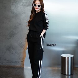 Set เสื้อแขนยาว+กางเกงคาโก้❣️ Set เสื้อยืดแขนยาว ดีเทลแต่งแถบข้างเท่ห์ๆ มาพร้อมกางเกงขายาวเข้าชุด ดีเทลกางเกงแต่งกระเป๋าคาโก้ เอวยืดตามตัว งานผ้ายืดนุ่มเนื้อดีใส่สบายมาก