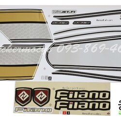 Sticker YAMAHA Filano ปี 2013 รุ่น 3 ติดรถสี ดำ เทา(เคลือบเงาแท้) สติ๊กเกอร์ ติดรถมอเตอร์ไซค์ ยามาฮ่า ฟีลาโน่