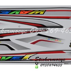 Sticker HONDA Wave 110i ปี2015 รุ่น 19ติดรถสี ขาว ดำ สีสะท้อนแสง (เคลือบเงา) สติ๊กเกอร์ ติดรถมอเตอร์ไซค์ ฮอนด้า เวฟ