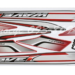 Sticker HONDA Wave 110i ปี2015 รุ่น 19ติดรถสี แดง ดำ RS ล้อแม็ก Fi Evolution (เคลือบเงา) สติ๊กเกอร์ ติดรถมอเตอร์ไซค์ ฮอนด้า เวฟ