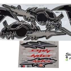 Sticker YAMAHA Mio ปี 2007 รุ่น12 Z ติดรถสี เทา(เคลือบเงา) สติ๊กเกอร์ ติดรถมอเตอร์ไซค์ ยามาฮ่า มีโอ