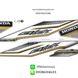 Sticker HONDA CLICK i ปี 2008 รุ่น11 ติดรถสี ดำ ขาว (เคลือบเงาแท้) สติ๊กเกอร์ ติดรถมอเตอร์ไซค์ ฮอนด้า คลิ๊ก ไอ