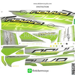 Sticker YAMAHA Nouvo Limited ปี 2004 ติดรถสี เขียว เงิน (เคลือบเงา) สติ๊กเกอร์ ติดรถมอเตอร์ไซค์ ยามาฮ่า นูโว