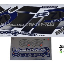 Sticker HONDA SCOOPY I ปี2017 รุ่น 26 ติดรถสี น้ำเงิน(เคลือบเงาแท้) สติ๊กเกอร์ ติดรถมอเตอร์ไซค์ ฮอนด้า สกู๊ปปี้ ไอ