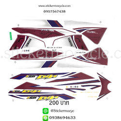 Sticker YAMAHA Mio 115i ปี 2012 รุ่น 1 ติดรถสี ขาว ชมพู น้ำเงิน(เคลือบเงา) สติ๊กเกอร์ ติดรถมอเตอร์ไซค์ ยามาฮ่า มีโอ