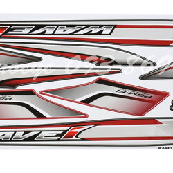 Sticker HONDA Wave 110i ปี2015 รุ่น 19ติดรถสี ดำ แดง RS ล้อแม็ก Fi Evolution (เคลือบเงา) สติ๊กเกอร์ ติดรถมอเตอร์ไซค์ ฮอนด้า เวฟ