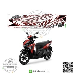 Sticker Yamaha GT125 ปี2021 ติรถสี แดงดำ สติ๊กเกอร์ติดรถมอเตอร์ไซค์ ยามาฮ่า จีที