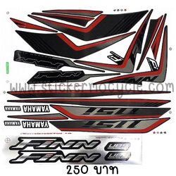 Sticker Yamaha Finn รุ่น 3 ปี 2019 ติรถสี ดำแดง สติ๊กเกอร์ติดรถมอเตอร์ไซค์ ยามาฮ่า ฟินน์