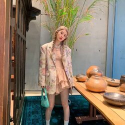 เสื้อสูทตัวยาว ลายดอกไม้ สีสันสดใส งานเกรดพรีเมี่ยม มีซับในอย่างดีค่ะ