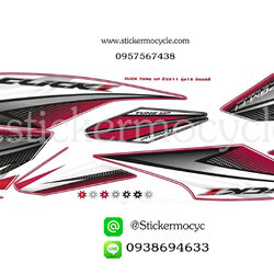 Sticker HONDA CLICK i ปี 2011 รุ่น18 Tune up ติดรถสี ชมพู ดำ (เคลือบเงา) สติ๊กเกอร์ ติดรถมอเตอร์ไซค์ ฮอนด้า คลิ๊ก