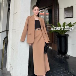 Teg : Lover’s Shop Detail : Set4ชิ้น ลุคCEOเรียบหรูดูดี(เสื้อสูท+เสื้อแขนกุด+กระโปรง+เข็มขัดลุคCEO เรียบหรูดูผู้ดี ดีเทลเสื้อสูททรงปล่อยเย็บซับในทั้งตัว แต่กระเป๋าหลอก มาพร้อมเสื้อแขนกุดผ้าล่องนุ่มยืด แม็ทกับกระโปรง งานซิบหลัง